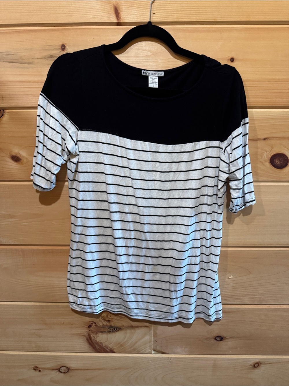 Black & White Striped Women's Top